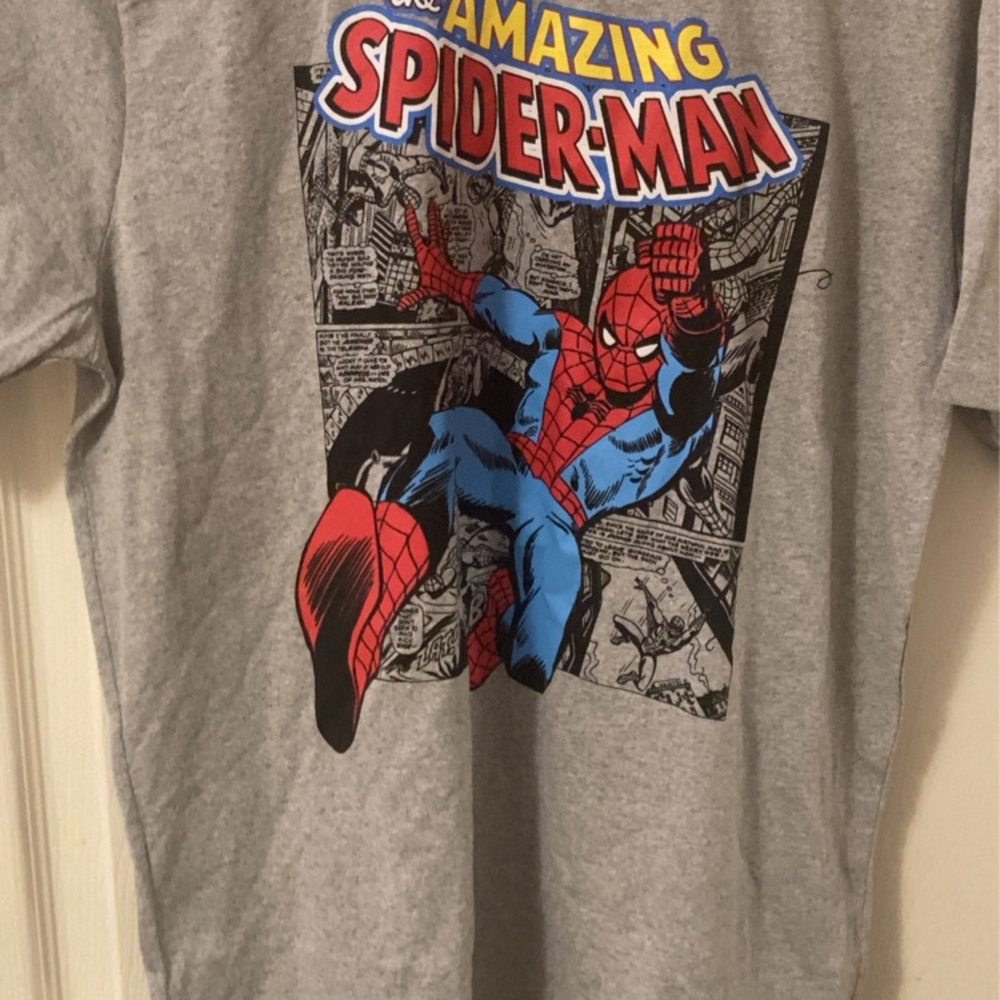 Gray Spider-Man Graphic T-Shirt